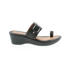 BORN Size 8 Black Toe Ring Sandals